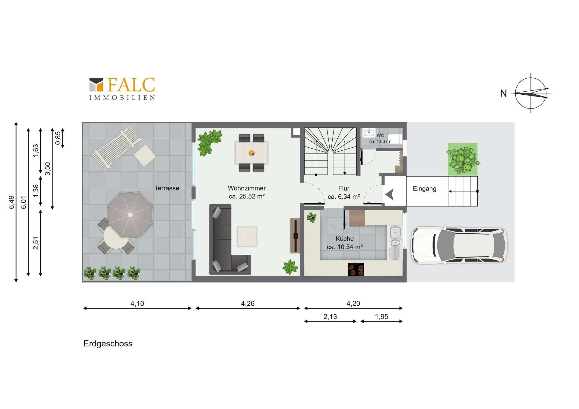 Reihenmittelhaus zum Kauf 600.000 € 4 Zimmer 114,3 m²<br/>Wohnfläche 108 m²<br/>Grundstück Südbahnhof / John-F.-Kennedy-Siedlung Heilbronn 74074