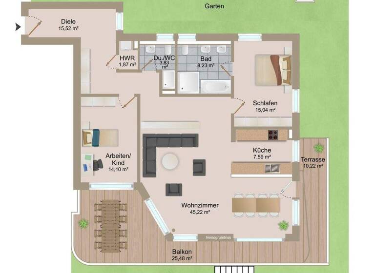 Wohnung zum Kauf - Erstbezug 759.000 € 3 Zimmer 124 m² Marbach Marbach am Neckar 71672