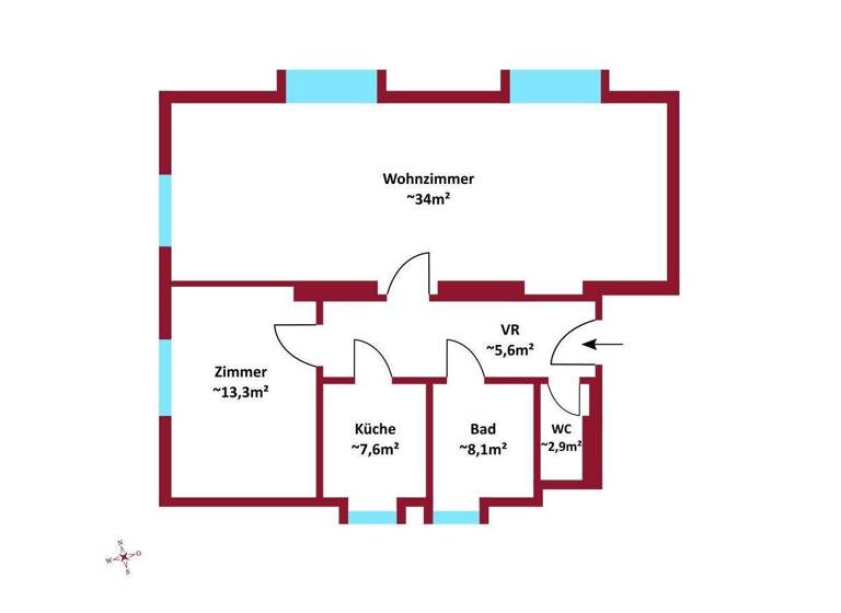 Wohnung zur Miete - Erstbezug 1.033 € 2,5 Zimmer 71 m² Wien 1230