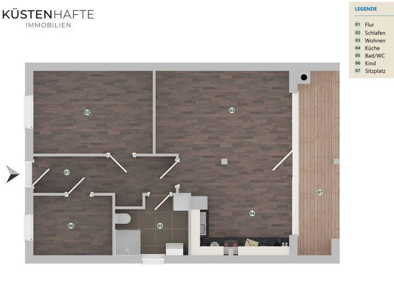 Bungalow zum Kauf 219.000 € 3 Zimmer 61 m² 490 m² Grundstück Kreuzkamp Ratekau / Kreuzkamp 23626