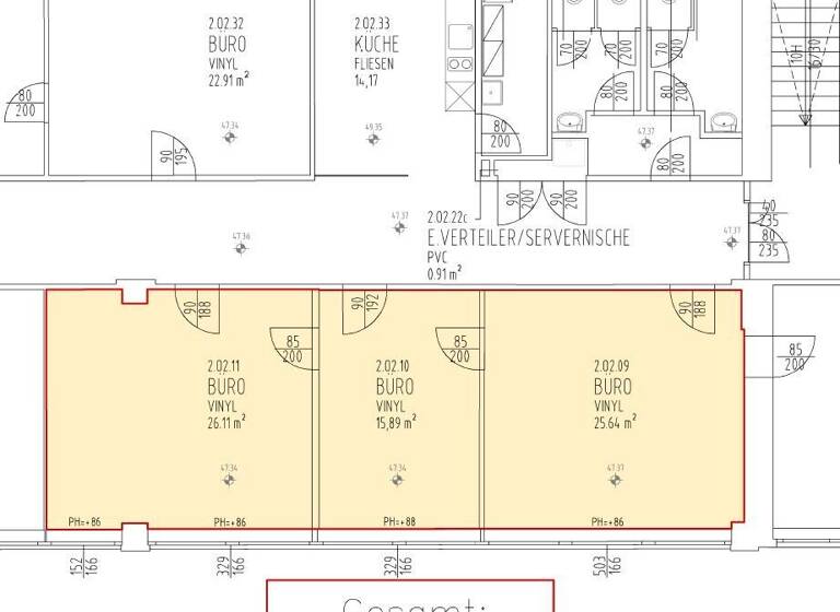 Bürogebäude zur Miete 940 € 3 Zimmer Wien 1230