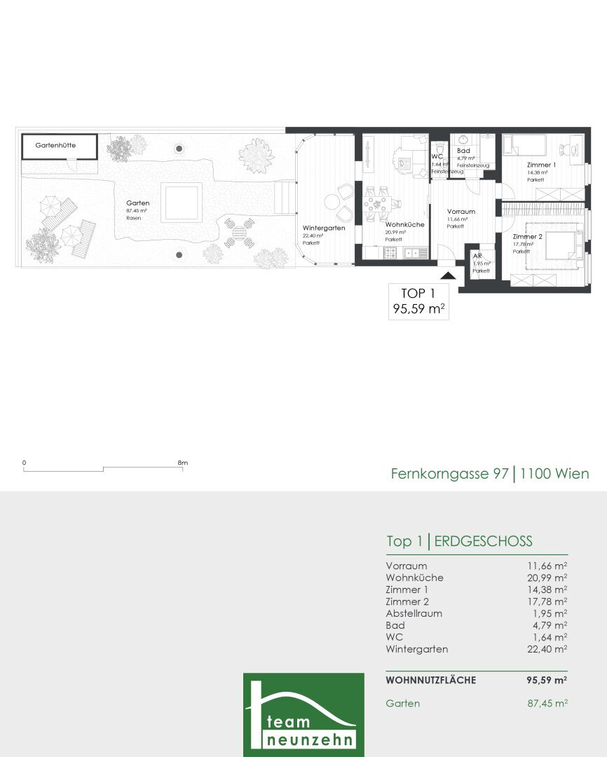 Wohnung zum Kauf 565.001 € 3 Zimmer 95,9 m²<br/>Wohnfläche EG<br/>Geschoss Wien,Favoriten 1100