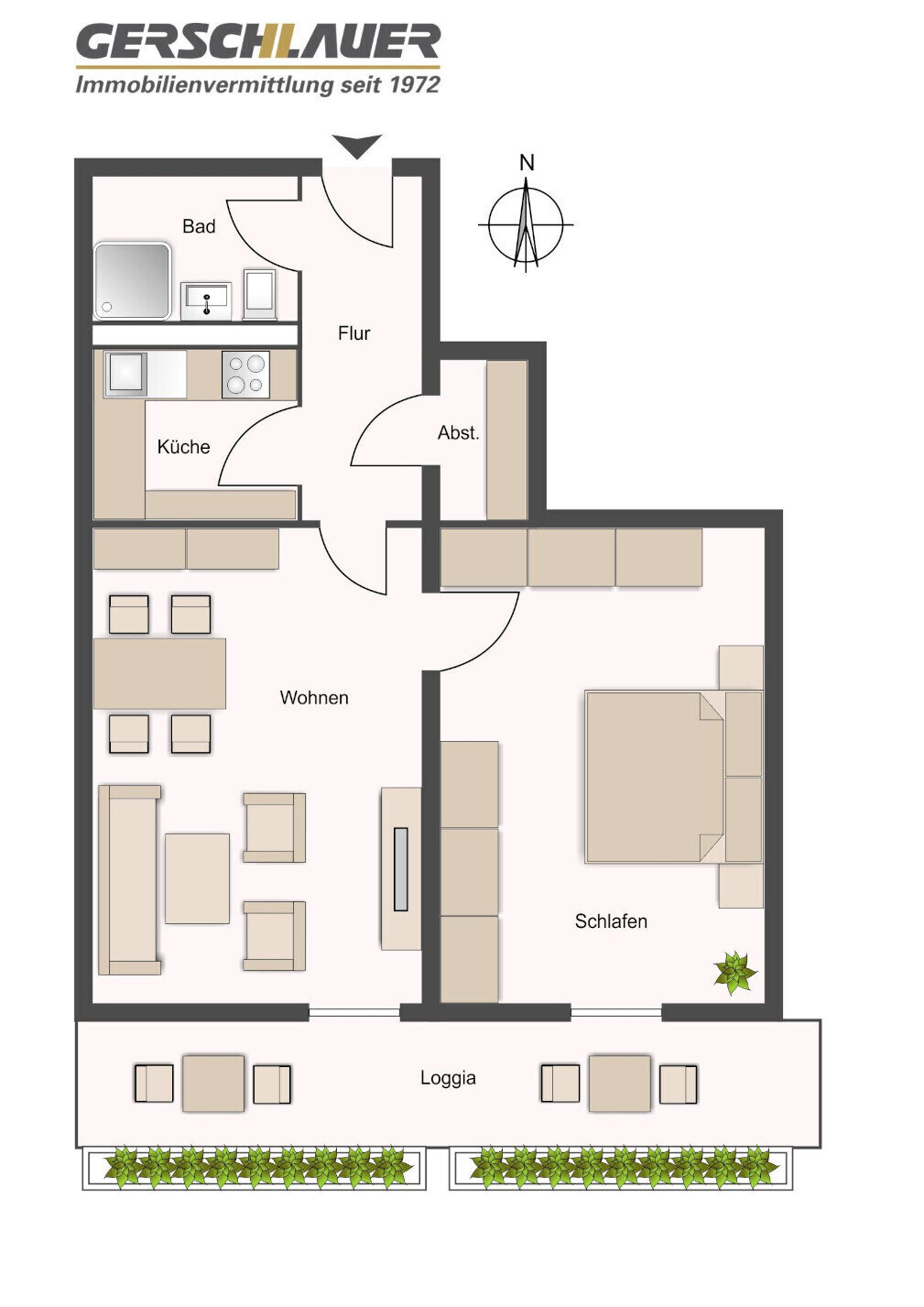 Wohnung zum Kauf 465.000 € 2 Zimmer 64 m²<br/>Wohnfläche EG<br/>Geschoss Ramersdorf München 81669