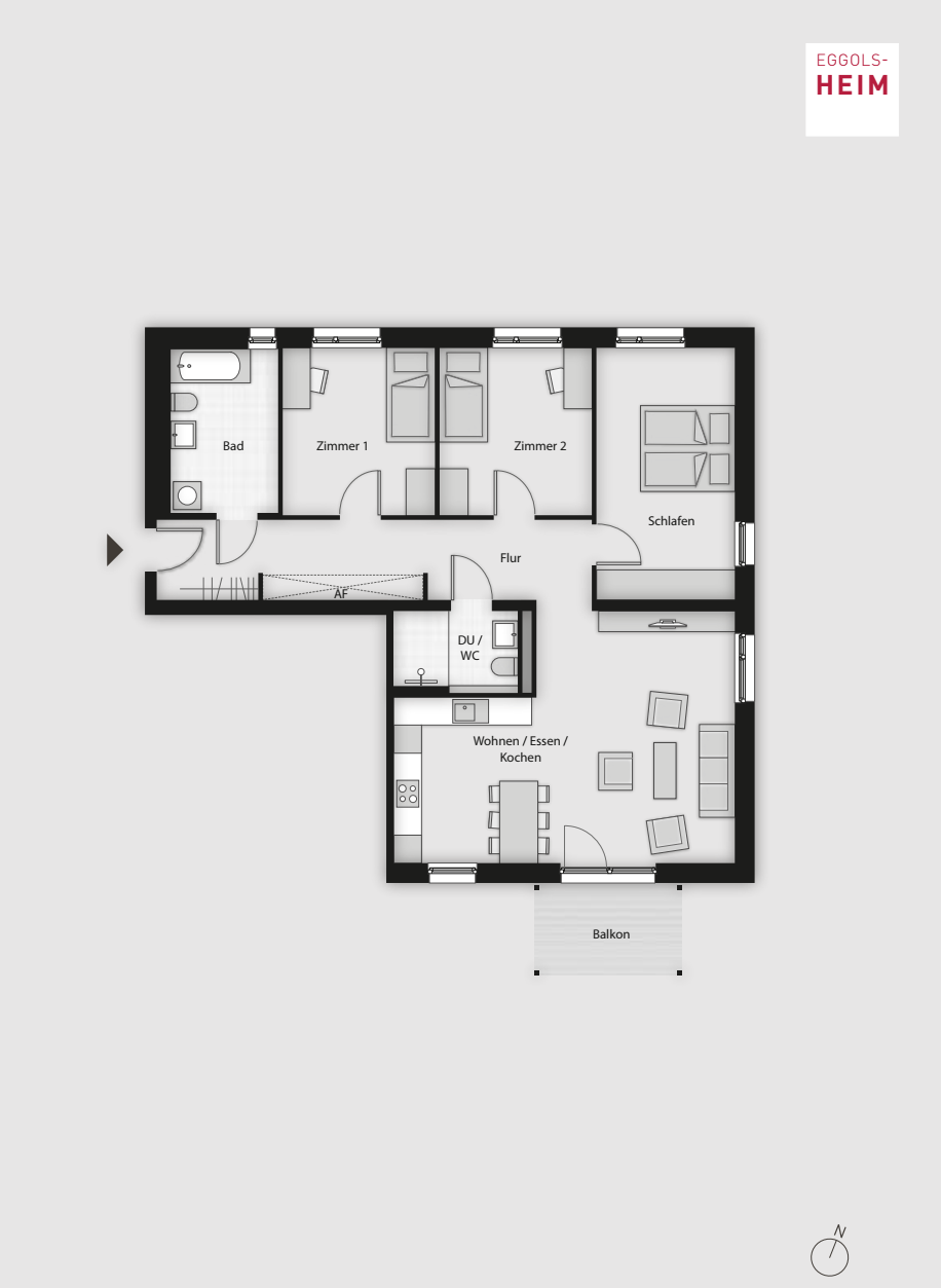 Wohnung zum Kauf 593.600 € 4 Zimmer 107 m²<br/>Wohnfläche 1.<br/>Geschoss St.-Franziskus-Straße 2 Eggolsheim Eggolsheim 91330