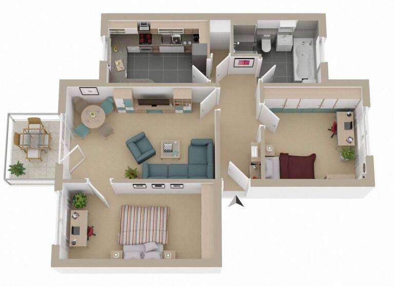 Wohnung zum Kauf 415.000 € 3 Zimmer 77,4 m² EG Seebad Warnemünde Rostock / Warnemünde 18119