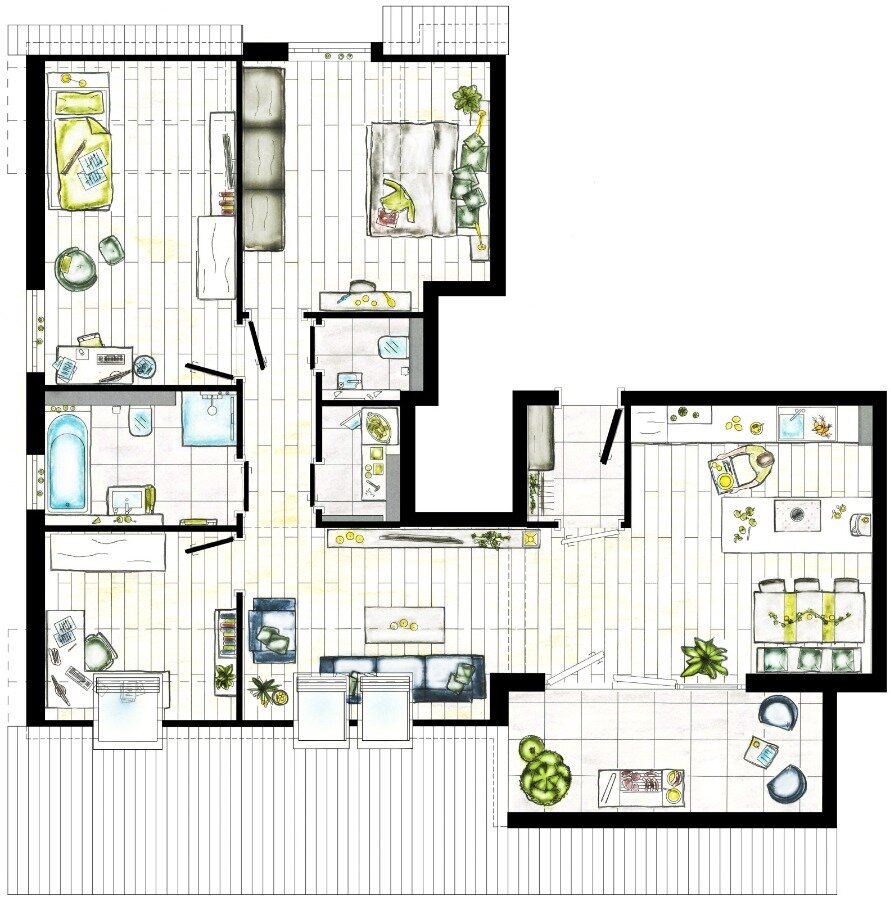 Wohnung zur Miete 1.280 € 3,5 Zimmer 91,8 m²<br/>Wohnfläche 3.<br/>Geschoss ab sofort<br/>Verfügbarkeit Unterheinriet Untergruppenbach-Unterheinriet 74199