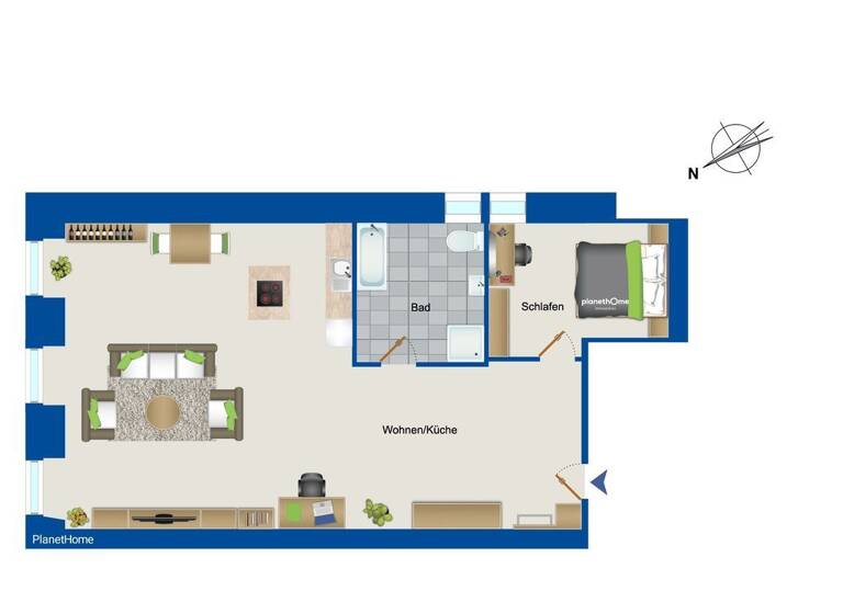 Wohnung zum Kauf 199.000 € 2 Zimmer 88,4 m²<br/>Wohnfläche 1.<br/>Geschoss Vilshofen Vilshofen an der Donau 94474