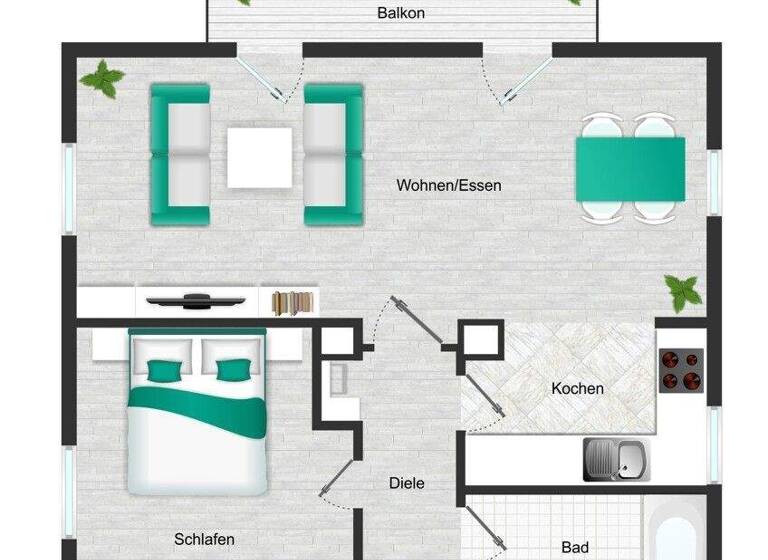 Wohnung zum Kauf 125.000 € 2 Zimmer 57,9 m² 2. Geschoss Scheuern Gernsbach 76593