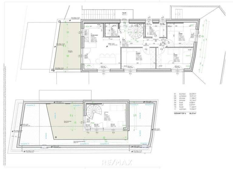 Penthouse zum Kauf - Erstbezug 648.000 € 5 Zimmer 86,5 m² frei ab sofort Kundl 6250