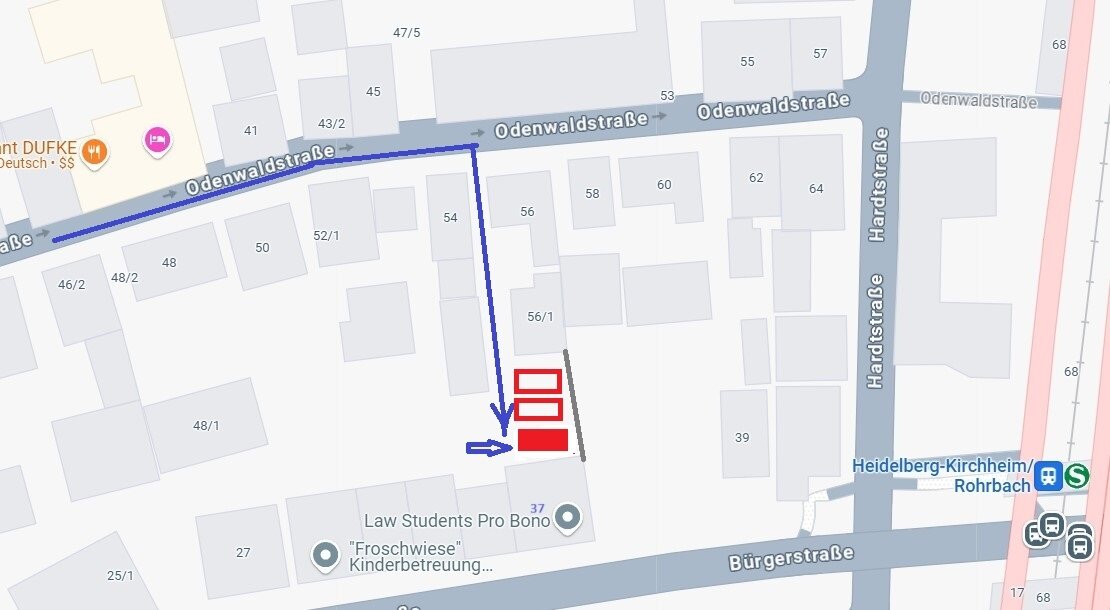 Außenstellplatz zur Miete provisionsfrei Bürgerstr 37 Kirchheim - Mitte Heidelberg 69124