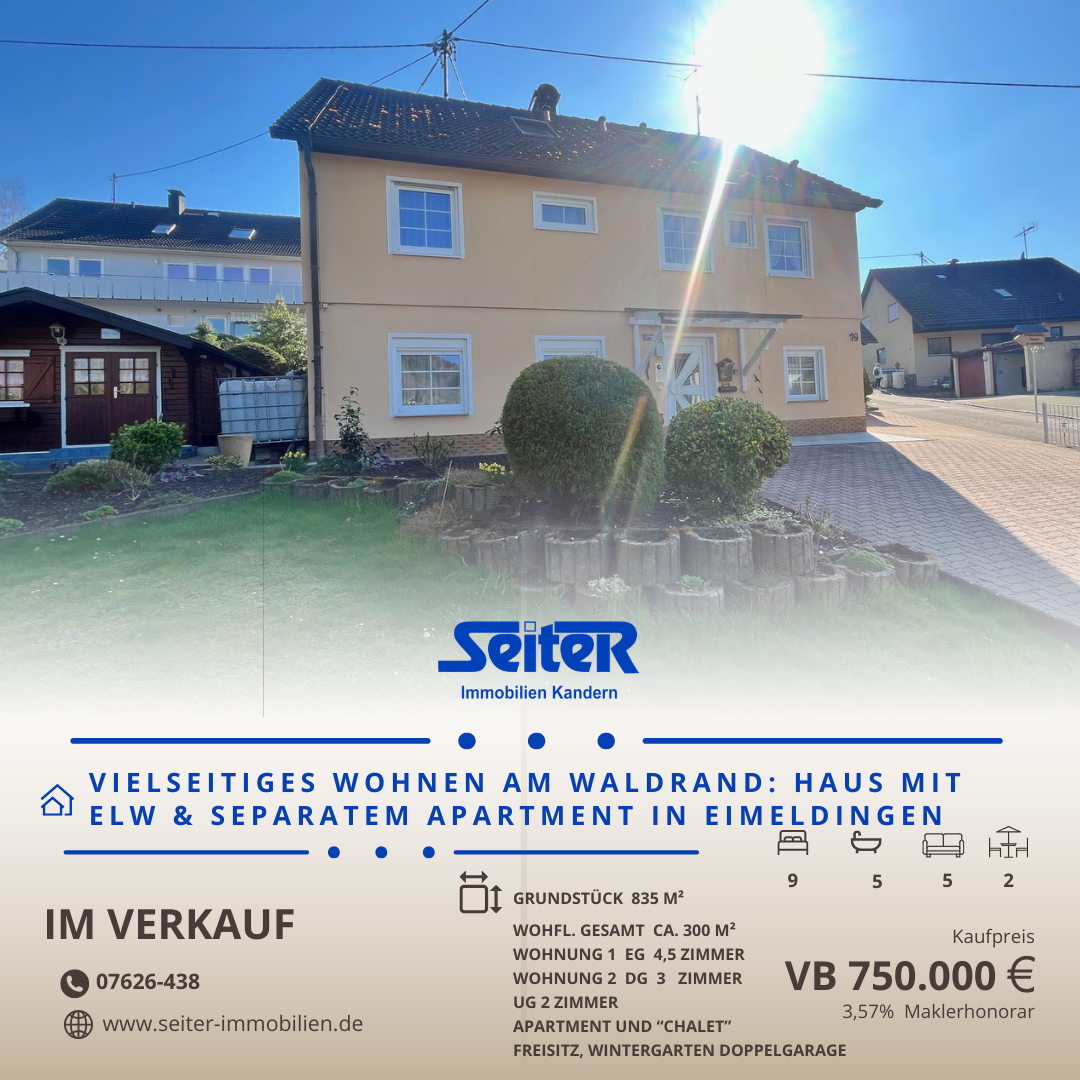 Immobilie in Kandern - Ein ruhiger Ort zum Ankommen: Gepflegtes ehemaliges Gästehaus in Kandern-Sitzenkirch - Bild 0