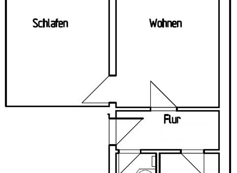 Wohnung zur Miete 335 € 2 Zimmer 50 m² 3. Geschoss frei ab 01.07.2026 Graßhofstraße 10 Mühlhausen 99974