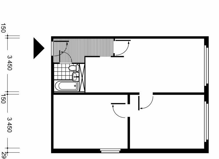 Wohnung zur Miete 443 € 3 Zimmer 64,7 m² 7. Geschoss Vilniuser Straße 16 Rieth Erfurt 99089
