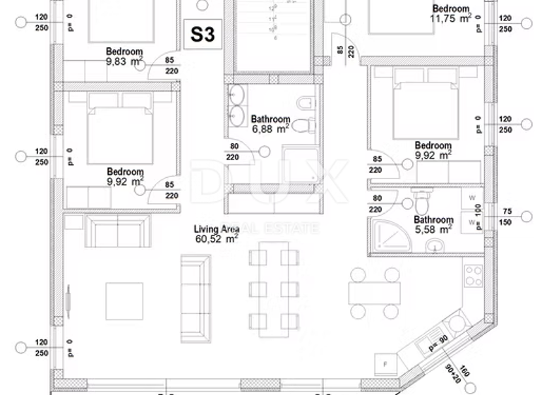 Wohnung zum Kauf 1.035.000 € 4 Zimmer 1. Geschoss Vir 23234
