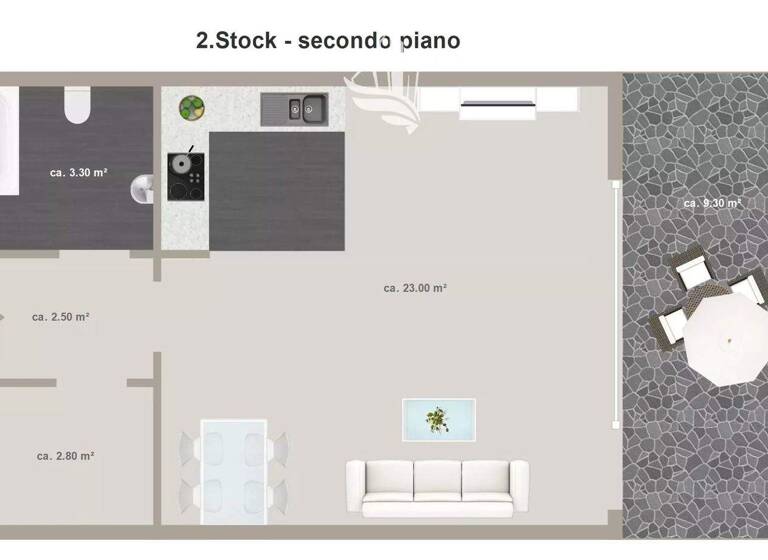 Studio zum Kauf 160.000 € 1 Zimmer 43 m² 2. Geschoss Plaus 39025