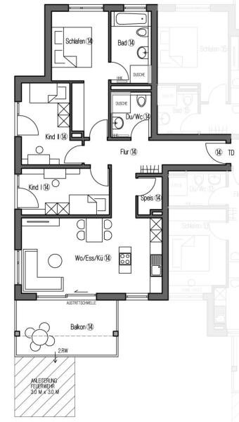 Wohnung zum Kauf provisionsfrei 629.900 € 4 Zimmer 93,8 m²<br/>Wohnfläche Beethovenstraße 64 Ludwigsburg - Ost Ludwigsburg 71640