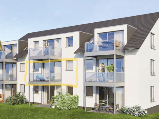 Wohnung zur Miete 858 € 2 Zimmer 49,1 m² Geschoss 1/3 frei ab sofort Bei der Bachbruck Böhringen Radolfzell am Bodensee 78315