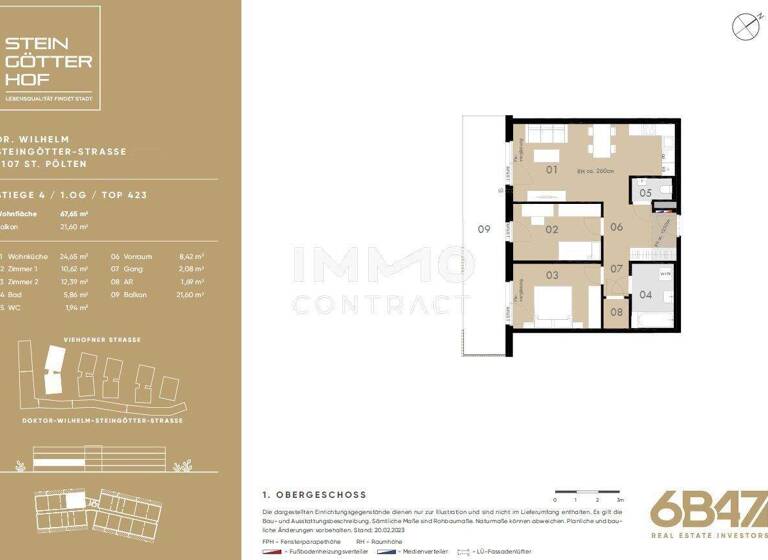 Wohnung zum Kauf - Erstbezug provisionsfrei 229.300 € 3 Zimmer 67,7 m² Teufelhof St. Pölten 3100