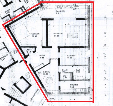 Wohnung zum Kauf als Kapitalanlage geeignet 277.000 € 3,5 Zimmer 98 m² Wartberg 33 Bad Rappenau Bad Rappenau 74906