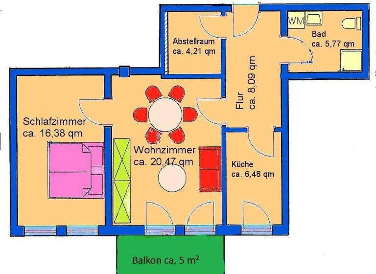 Wohnung zur Miete 525 € 2 Zimmer 64 m² EG frei ab 01.07.2026 Schartweg 40 Sangerhausen 06526