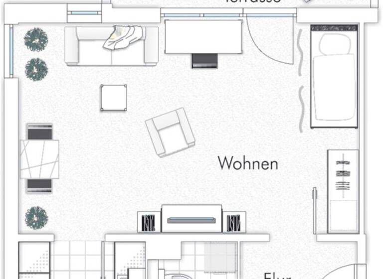 Studio zur Miete 500 € 1 Zimmer 46 m² 3. Geschoss frei ab sofort Wieblingerstrasse 6A Ketsch 68775