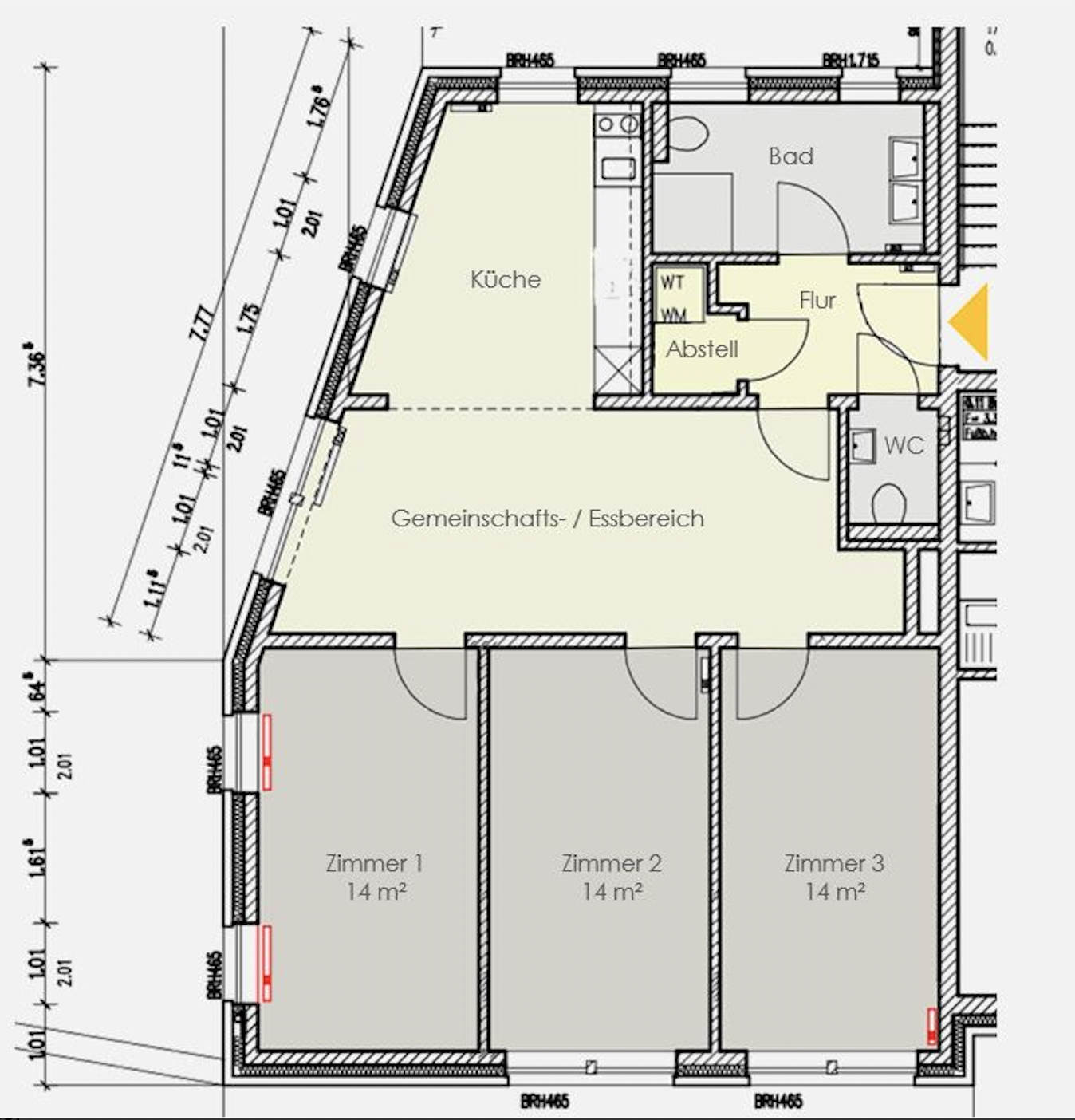 Wohnung zur Miete 990 € 3 Zimmer 85 m²<br/>Wohnfläche EG<br/>Geschoss Ehnernstraße 157 Ehnern Oldenburg 26121