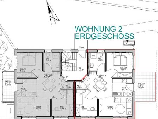 Wohnung zum Kauf - Erstbezug 267.000 € 3 Zimmer 61,8 m² 2. Geschoss Hauenstraße Fornsbach Murrhardt / Fornsbach 71540