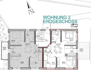Wohnung zum Kauf - Neubau 267.000 € 3 Zimmer 61,8 m² 2. Geschoss Hauenstraße Fornsbach Murrhardt / Fornsbach 71540
