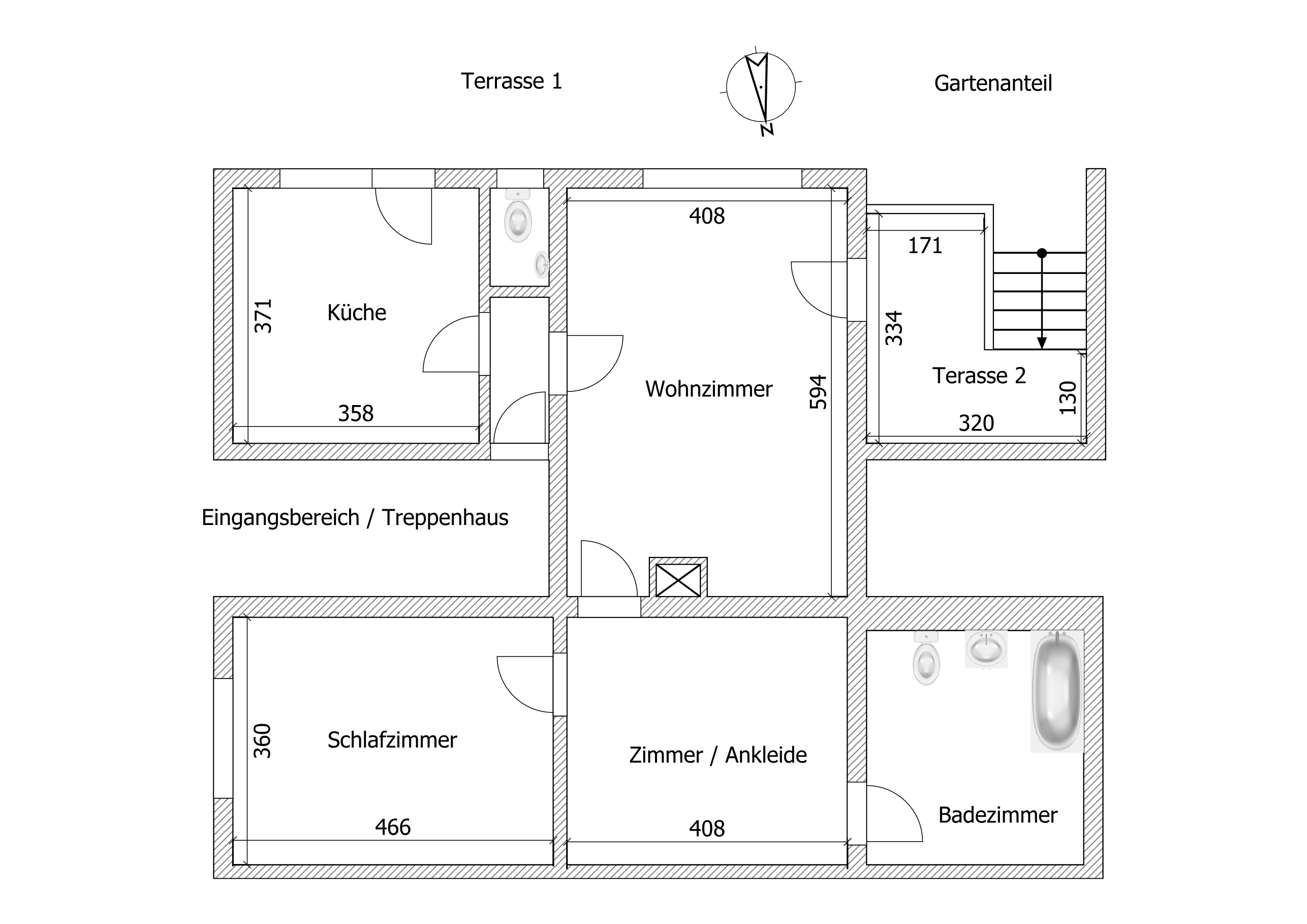 Wohnung zum Kauf 222.000 € 3 Zimmer 108,2 m²<br/>Wohnfläche Eckartsweier Willstätt Willstätt 77731