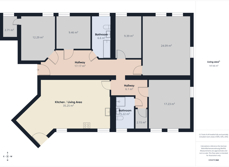 WG-Zimmer zur Miete 1.194 € 6 Zimmer 149,3 m² 2. Geschoss Am Markt 1 Kitzscher 04567