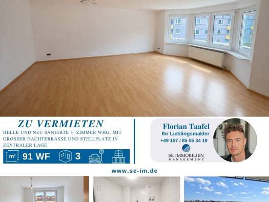 Wohnung zur Miete 800 € 3 Zimmer 91 m² 3. Geschoss Oststadt Pforzheim 75175
