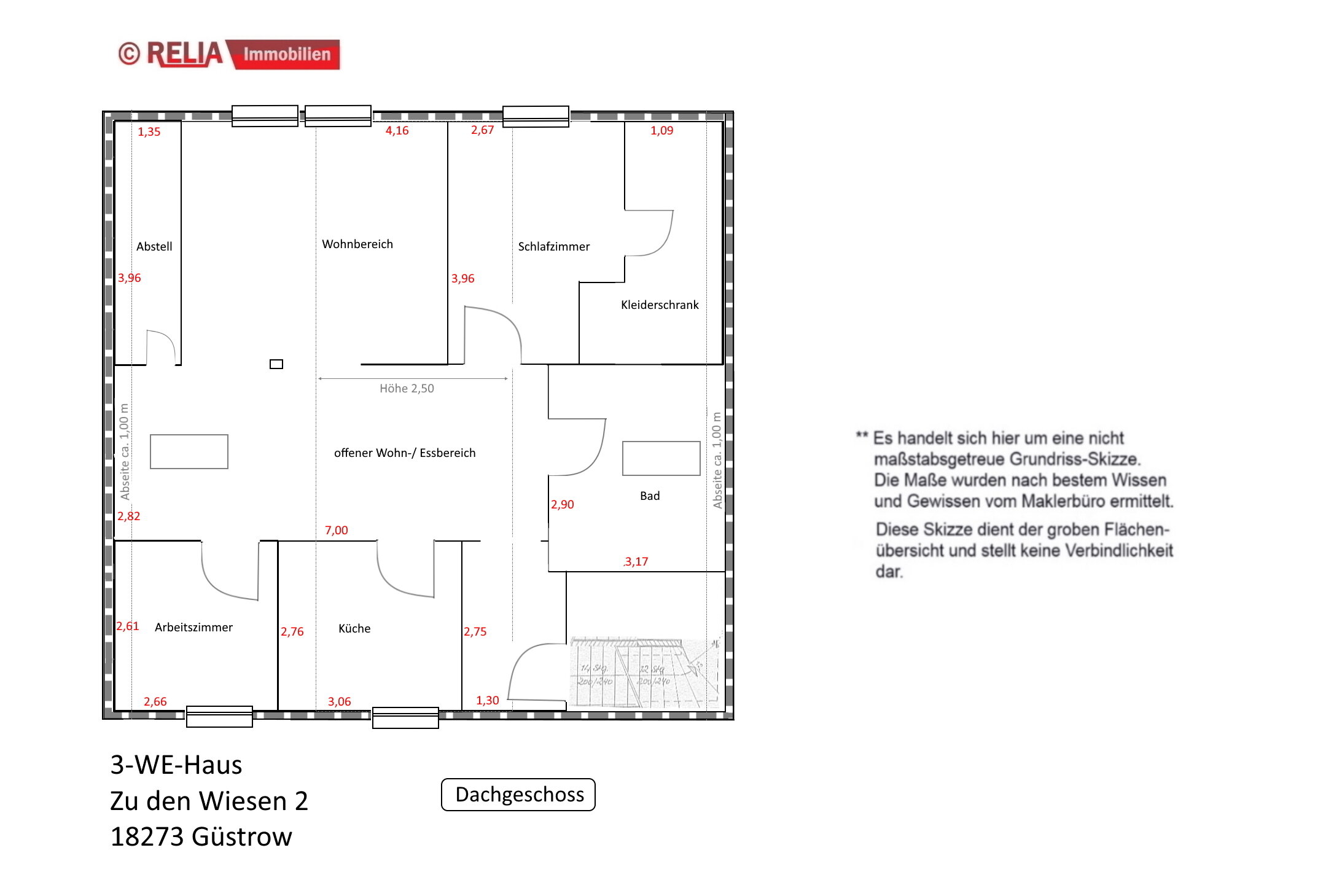 Wohnung zur Miete 679 € 2,5 Zimmer 75,5 m²<br/>Wohnfläche ab sofort<br/>Verfügbarkeit Schweriner Viertel Güstrow 18273