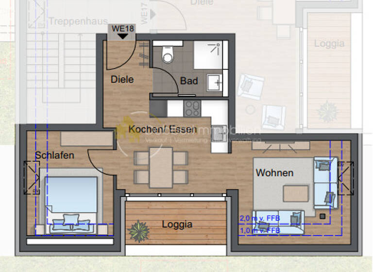 Wohnung zum Kauf provisionsfrei 371.200 € 2 Zimmer 42,9 m²<br/>Wohnfläche Hauptstraße 108-110 Vaihingen Stuttgart / Vaihingen 70563