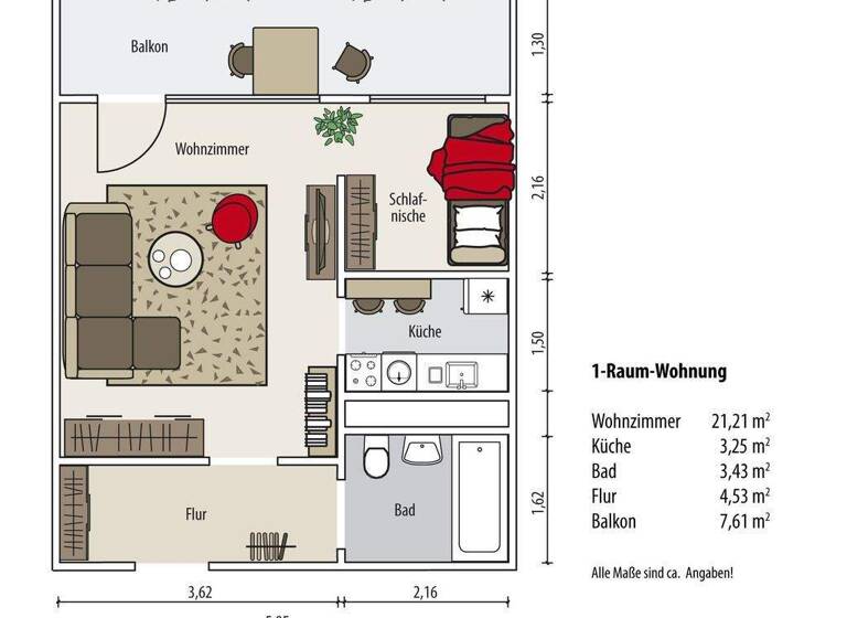 Studio zur Miete 227 € 1 Zimmer 34,4 m² 7. Geschoss frei ab 01.07.2026 Otto-Rothe-Straße 16 Lusan Gera 07549