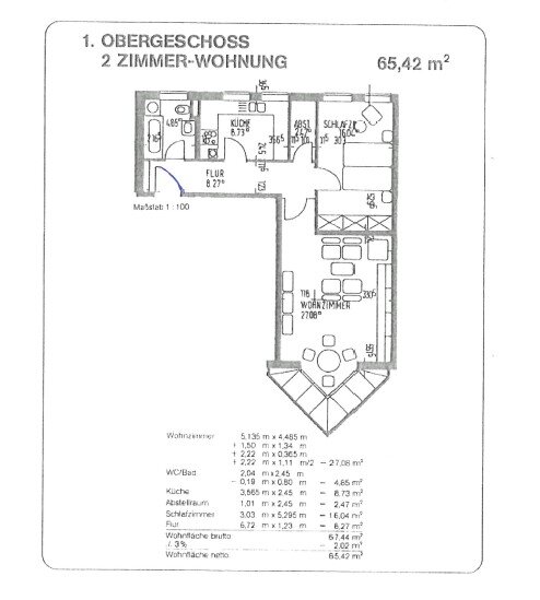 Wohnung zum Kauf 255.000 € 2,5 Zimmer 65,4 m²<br/>Wohnfläche 1.<br/>Geschoss Aeschach Lindau (Bodensee) 88131