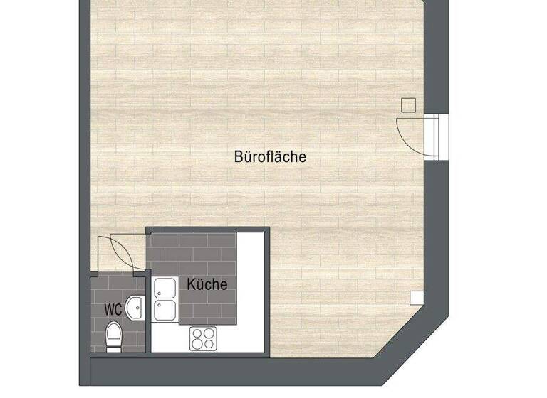 Bürofläche zur Miete 660 € 1 Zimmer 70 m² Bürofläche Innenstadt Heidenheim an der Brenz 89522