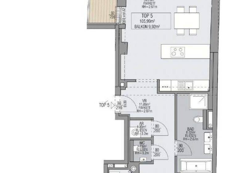 Wohnung zum Kauf - Erstbezug 926.000 € 4 Zimmer 106 m² 2. Geschoss Wien 1180