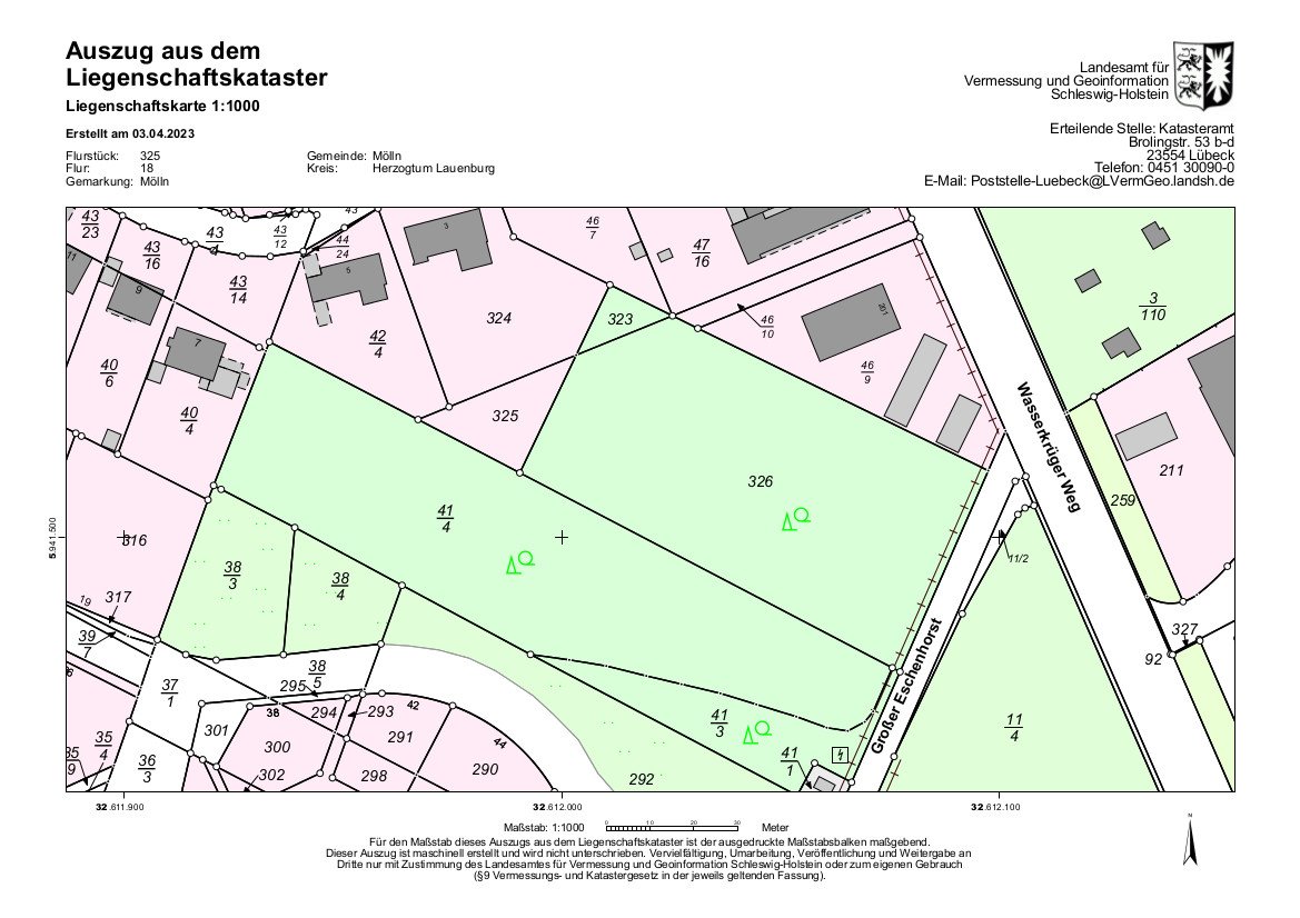 Grundstück zum Kauf provisionsfrei 470.000 € 4.714 m²<br/>Grundstück Großer Eschenhorst Mölln 23879