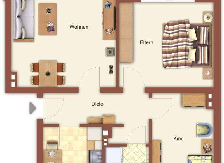 Wohnung zur Miete 699 € 3 Zimmer 62,9 m² 2. Geschoss Mörserhof 4 Rheindahlen Mönchengladbach 41179