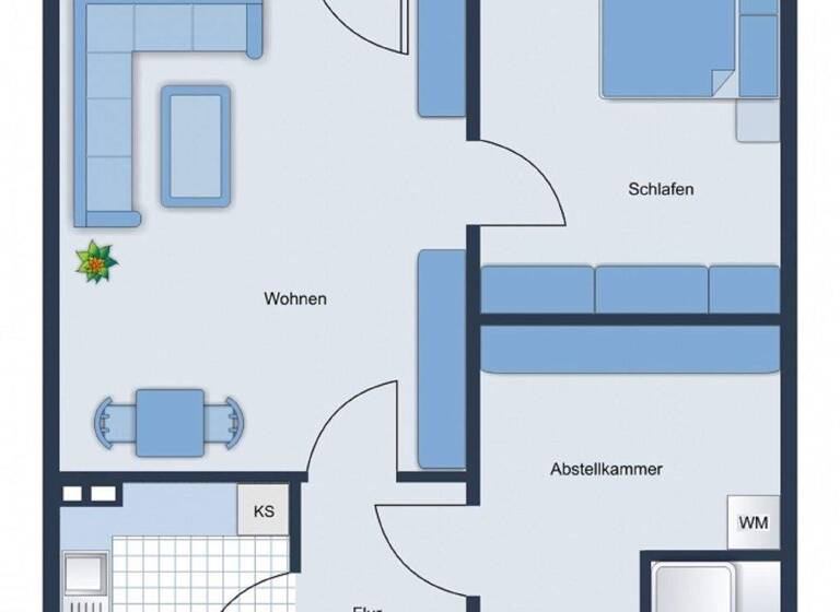 Wohnung zur Miete 410 € 2 Zimmer 51 m² EG frei ab sofort Alte Lauchstädter Straße 2 Merseburg 06217