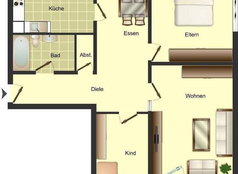 Wohnung zur Miete nur mit Wohnberechtigungsschein 482 € 3 Zimmer 86 m² 2. Geschoss frei ab 09.04.2026 Eggersten Ring 22 Kreuztal 57223