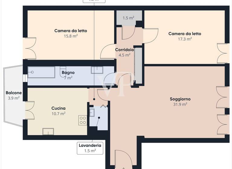 Wohnung zum Kauf 479.000 € 3 Zimmer 96 m² 1. Geschoss Via Emilio de Marchi 52 Milano 20125