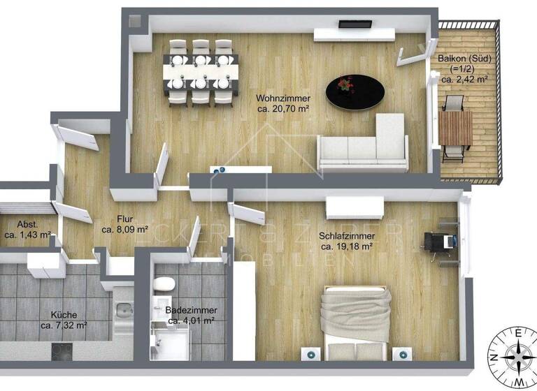 Wohnung zum Kauf 250.000 € 2 Zimmer 63,2 m² 8. Geschoss Neuröthenbach Nürnberg 90449