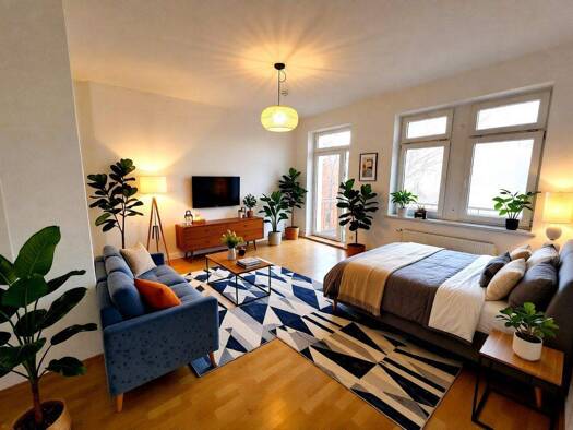 Wohnung zur Miete 590 € 1 Zimmer 37,7 m² 2. Geschoss Sebnitzer Straße 18 Äußere Neustadt Dresden 01099