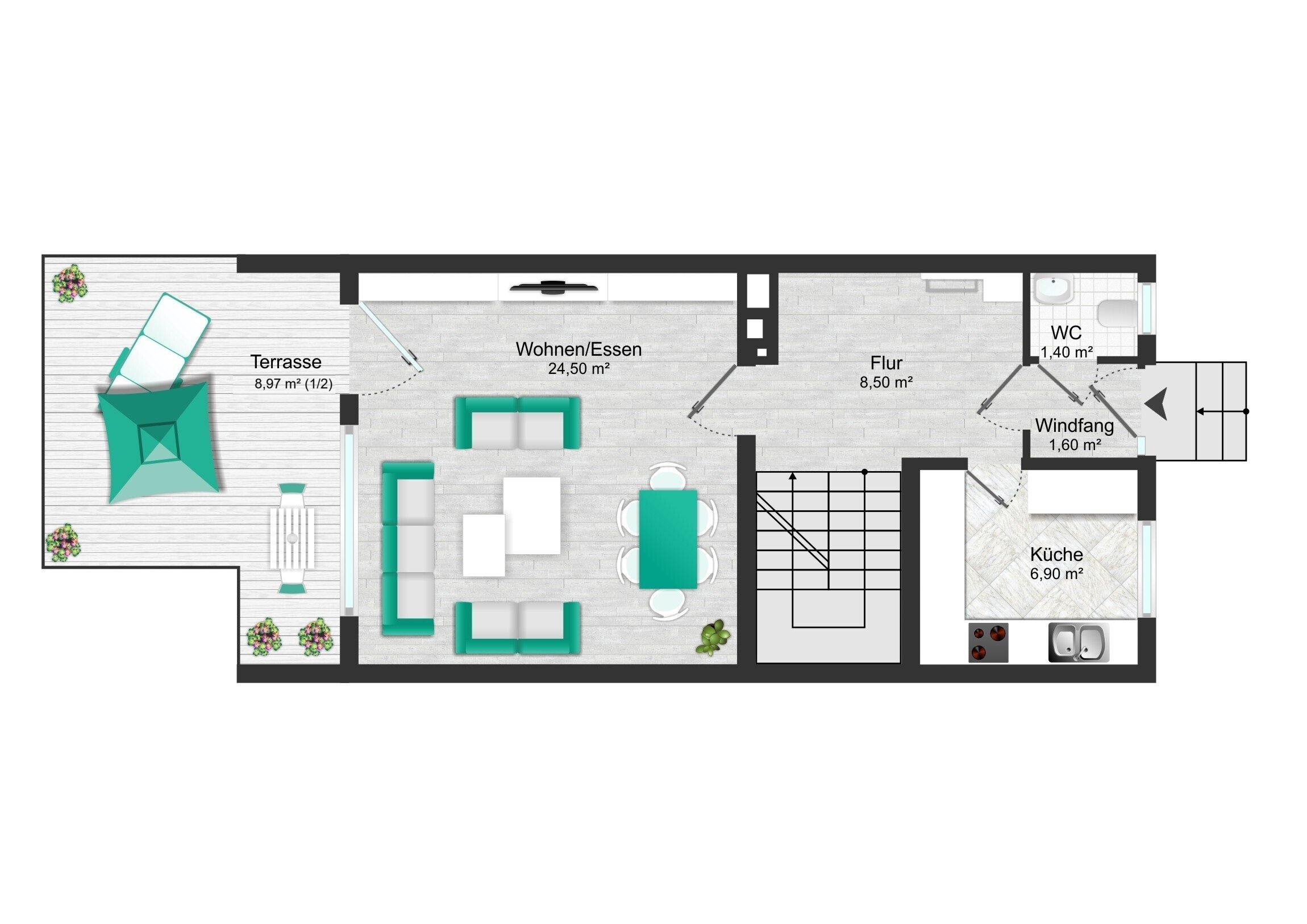 Reihenmittelhaus zum Kauf 740.000 € 4 Zimmer 130,1 m²<br/>Wohnfläche 167 m²<br/>Grundstück Gartenstadt Trudering München 81825