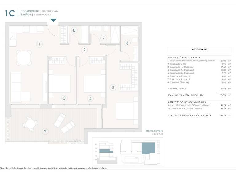 Wohnung zum Kauf provisionsfrei 294.000 € 3 Zimmer 90 m² Benijofar