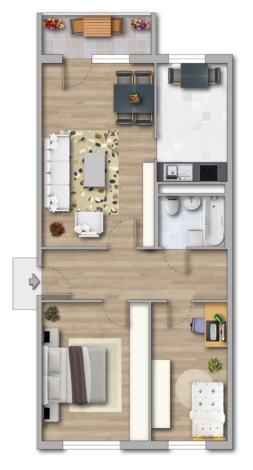 Wohnung zur Miete 350 € 3 Zimmer 68 m²<br/>Wohnfläche 2.<br/>Geschoss Jenaer Straße 73 Lusan - Jenaer Straße Gera 07549