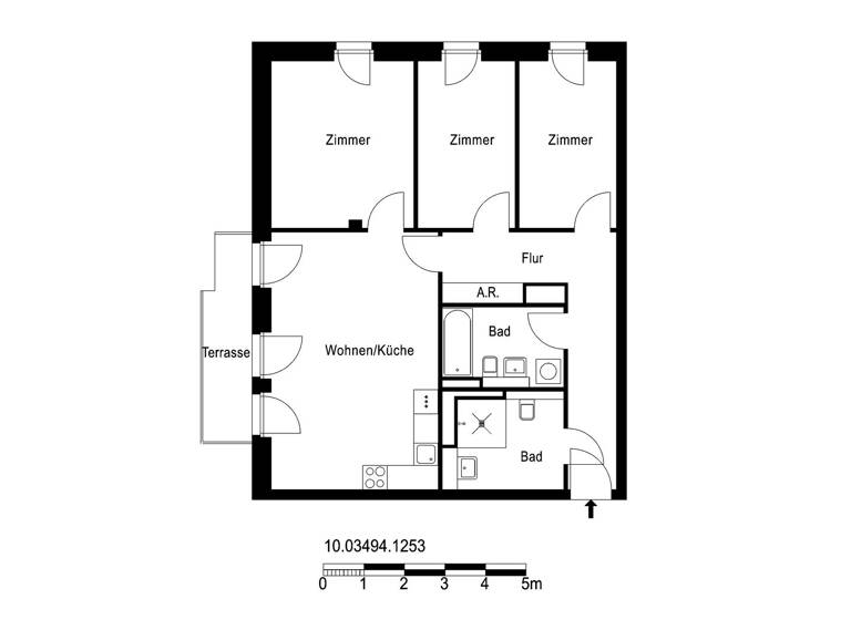 Wohnung zur Miete 1.603 € 4 Zimmer 87,5 m² EG frei ab 01.05.2026 Marianne-Foerster-Straße 4 Heinersdorf Berlin 13089