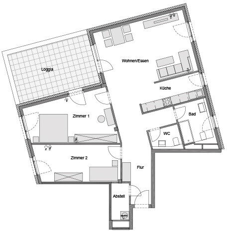 Wohnung zur Miete 2.178 € 3 Zimmer 113,4 m²<br/>Wohnfläche 2.<br/>Geschoss 01.12.2024<br/>Verfügbarkeit Unterer Atzemer 1 Ostend Frankfurt-Ostend 60316