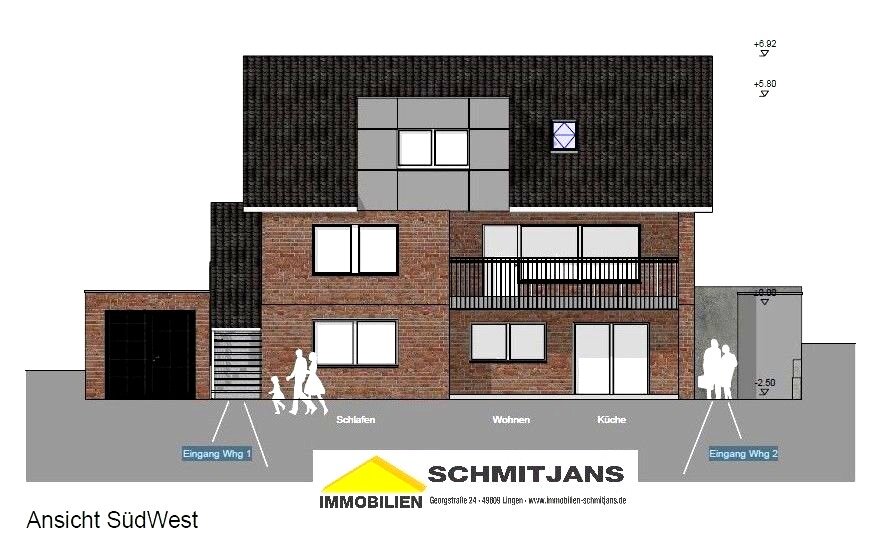 Wohnung zur Miete 1.400 € 5 Zimmer 175 m²<br/>Wohnfläche 2.<br/>Geschoss ab sofort<br/>Verfügbarkeit Brögbern Lingen (Ems) 49811